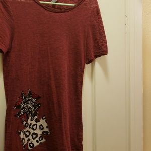 Maroon Burnout shirt